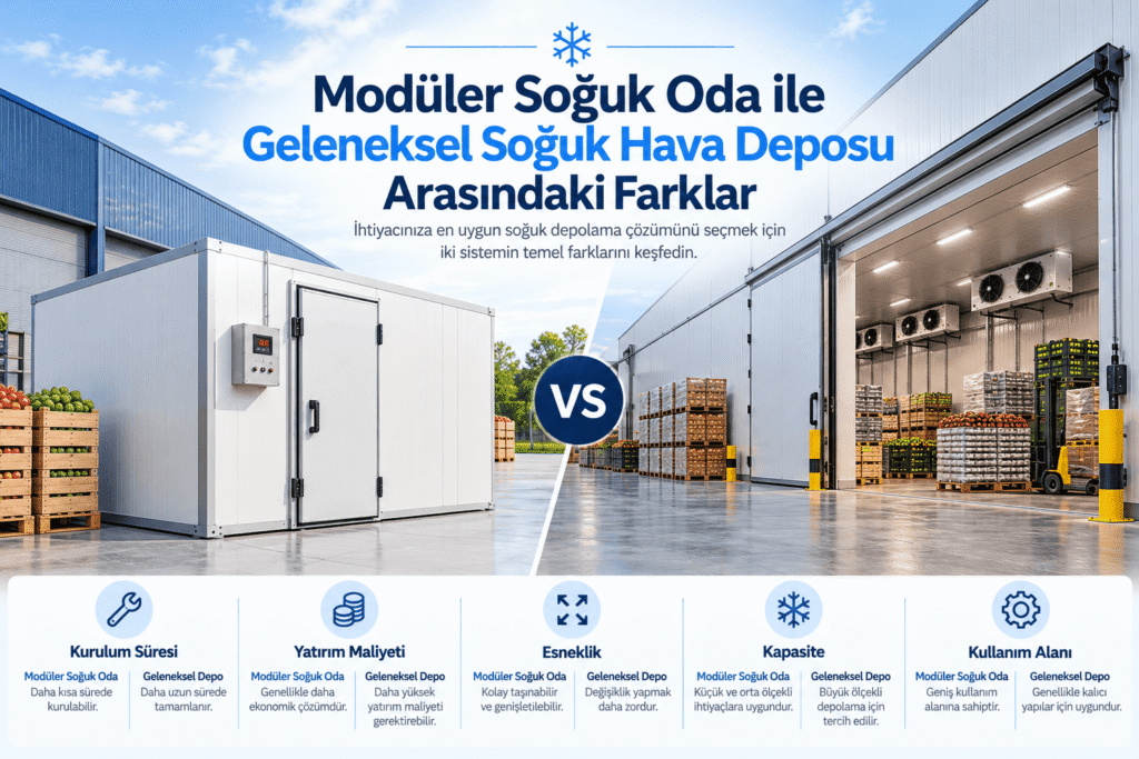 Modüler Soğuk Oda ile Geleneksel Soğuk Hava Deposu Arasındaki Farklar